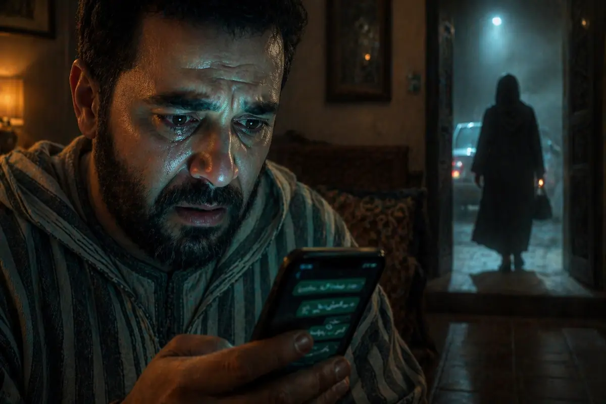 زوج مغربي مصدوم من رسائل الواتساب، قصة خيانة واقعية
