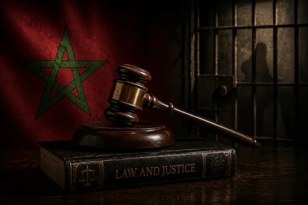 مطرقة القاضي المغربي ورموز العدالة الجنائية
