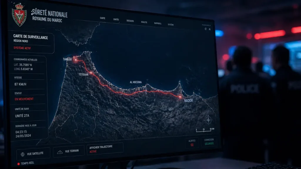 تتبع مسار هاتف الجاني من طنجة إلى الناظور عبر الأقمار الصناعية