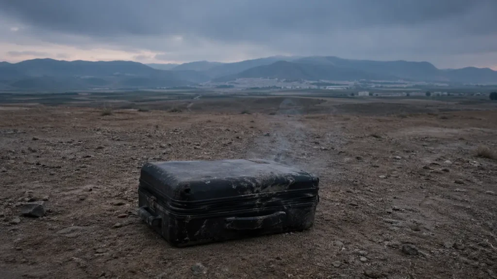 حقيبة طنجة سفر غامضة ملقاة في منطقة خلاء بضواحي طنجة غزناية